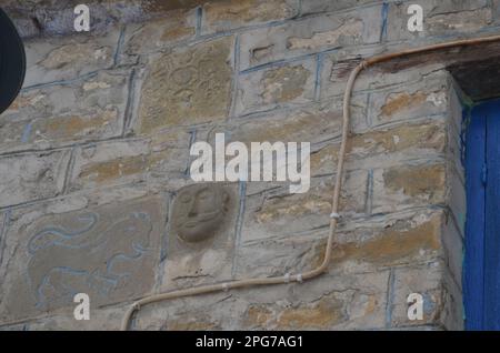 Grèce, Nord de la Grèce, Grevena Dotsiko traditionnel village pont en pierre voûté Banque D'Images