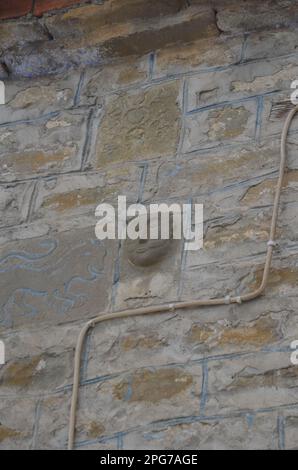 Grèce, Nord de la Grèce, Grevena Dotsiko traditionnel village pont en pierre voûté Banque D'Images