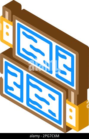 illustration du vecteur icône isométrique des réservoirs d'extraction de solvant en cuivre Illustration de Vecteur