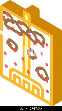 réservoirs à lisier minerai de cuivre sulfuré illustration vectorielle isométrique à icône Illustration de Vecteur