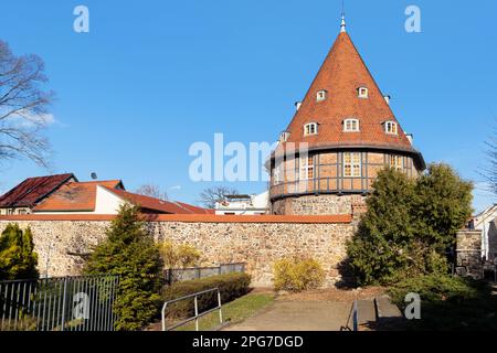 Tour de la ville au mur de la ville (maintenant musée d'histoire locale) à Treuenbrietzen, état fédéral de Brandebourg - Allemagne Banque D'Images