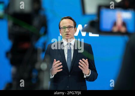 Eat, Allemagne. 21st mars 2023. dr Markus KREBBER, Président de la direction, Conférence de presse annuelle de RWE AG sur 21 mars 2023 à Essen crédit: dpa/Alamy Live News Banque D'Images