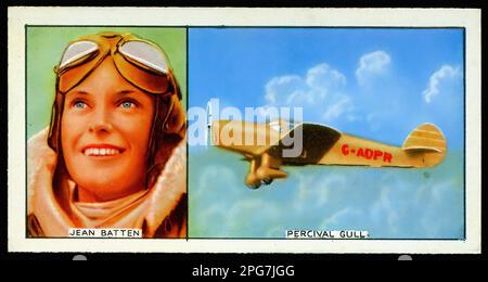 Portrait de Jean Batten - carte à cigarettes vintage Banque D'Images