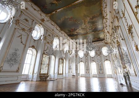 Kromeriz, République tchèque. 21st mars 2023. La grande salle d'assemblée restaurée du château de Kromeriz, République tchèque, 21 mars 2023, le château de Kromeriz est un exemple bien conservé d'une résidence princière baroque européenne et de ses jardins. En 1998, l'UNESCO a classé les jardins et le château de Kromeriz au patrimoine mondial. Crédit: Dalibor Gluck/CTK photo/Alamy Live News Banque D'Images