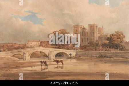 Ripon Minster, Yorkshire 1800 par Thomas Girtin Banque D'Images