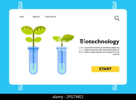 Icône plate de biotechnologie Illustration de Vecteur