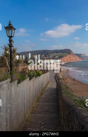 À Sidmouth, Devon Royaume-Uni en mars Banque D'Images