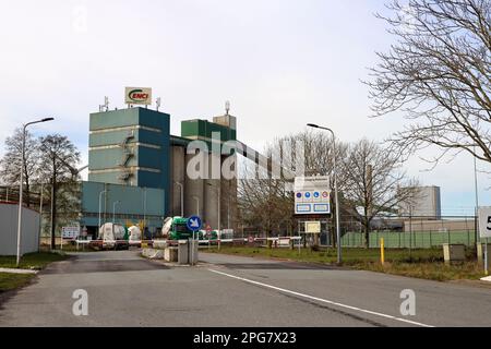 Usine de ciment et de béton d'ENCI dans le port de botlek à Rotterdam Banque D'Images