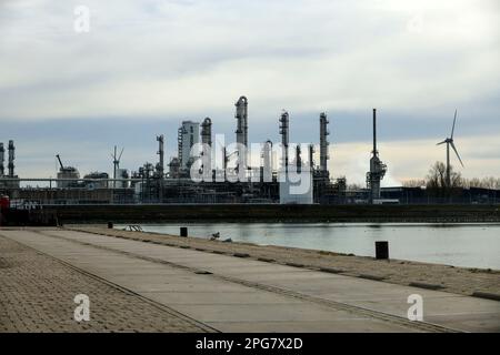 Usine de gaz d'Air liquide Europa dans le port de Botlek à Rotterdam Banque D'Images