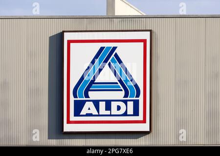Entrepôt et centre de distribution Aldi à Bleiswijk aux pays-Bas Banque D'Images