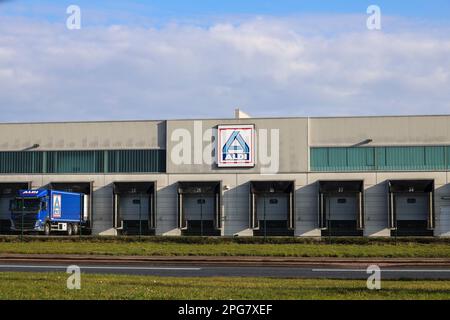 Entrepôt et centre de distribution Aldi à Bleiswijk aux pays-Bas Banque D'Images