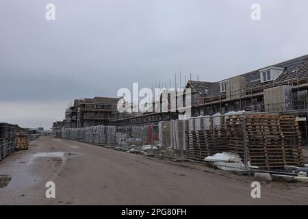 Construction de nouvelles maisons à Koningskwartier dans le Zuidplaspolder Zevenhuizen aux pays-Bas Banque D'Images