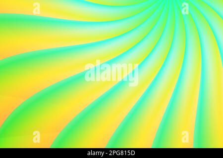 arrière-plan jaune et vert abstrait avec des lignes lisses sous forme de spirales. pile de vert ondulé bleu jaune résumé motif d'aile d'arrière-plan Banque D'Images