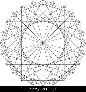 Illustration vectorielle d'une figure géométrique créée à partir d'éléments de géométrie sacrée. Illustration de Vecteur