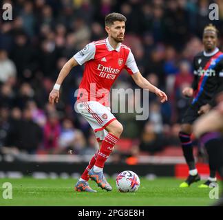 Londres, Royaume-Uni. 19th mars 2023. 19 mars 2023 - Arsenal v Crystal Palace - Premier League - Emirates Stadium Arsenal's Jorginho lors du match de la Premier League au Emirates Stadium, Londres. Crédit photo : Mark pain/Alamy Live News Banque D'Images