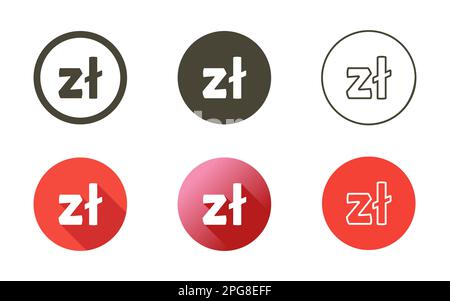 Jeu d'icônes de symbole de loterie polonais Illustration de Vecteur