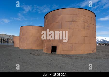 Old Whaling Station (site historique) dans la baie Whalers sur l'île Deception (volcan actif) - Antarctique Banque D'Images