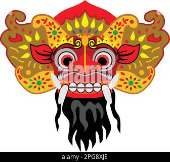 Masque traditionnel balinais Vector Illustration de Vecteur