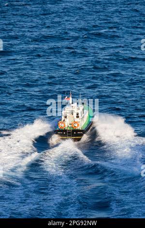 Seward N-35 Nelson, navire pilote immatriculé dans le territoire britannique d'outre-mer de Gibraltar, le Rocher de Gibraltar sur la péninsule ibérique. Vue fr Banque D'Images