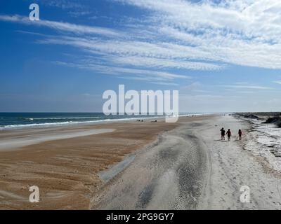 Île Amelia, FL Etats-Unis - 21 octobre 2023: La plage au parc national de l'île Little Talbot près de l'île Amelia, FL Banque D'Images