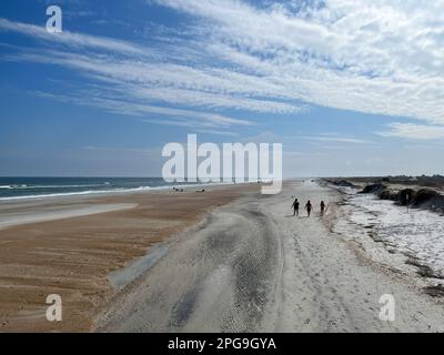 Île Amelia, FL Etats-Unis - 21 octobre 2023: La plage au parc national de l'île Little Talbot près de l'île Amelia, FL Banque D'Images