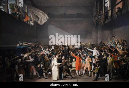 Serment du court de tennis, 20 juin 1789, (huile sur toile) Banque D'Images