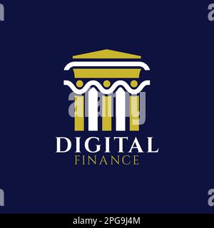 Graphique de croissance Digital Finance Analytics logo de la société Illustration de Vecteur