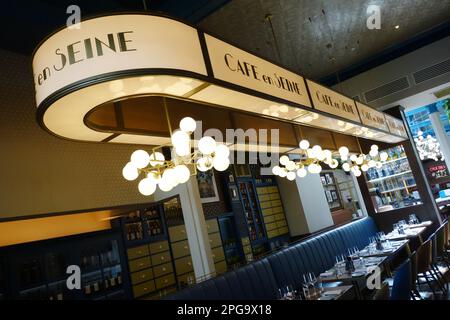 Intérieur art déco du café en Seine, Dawson Street Dublin Irlande Banque D'Images