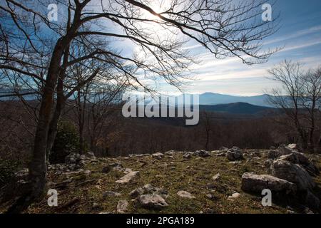 monti alburni, ottati, salerno, campanie, italie, Banque D'Images