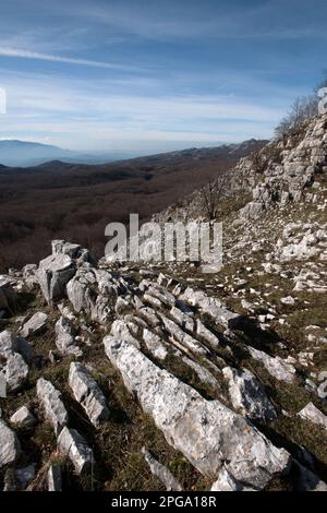 monti alburni, ottati, salerno, campanie, italie, Banque D'Images