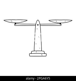 Pèse-personne rétro. Illustration vectorielle isolée sur fond blanc Illustration de Vecteur