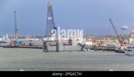 Ocean Star Offshore Drilling Rig and Museum. Banque D'Images