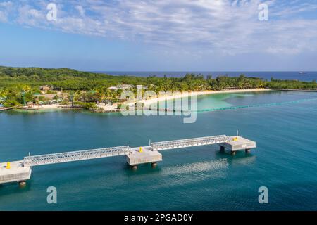 Port de croisière et destination touristique de Roatan Honduras. Banque D'Images