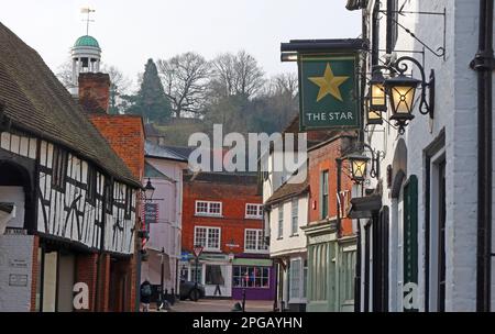The Star Inn (CAMRA Award), pub et bâtiments, dans Church Street, Godalming, Waverley, Surrey, ANGLETERRE, ROYAUME-UNI, GU7 1EL Banque D'Images