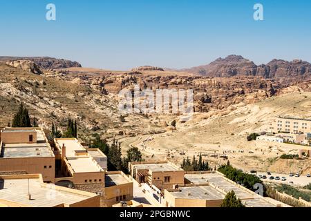 Le chemin de Pétra de Wadi Musa, Jordanie Banque D'Images