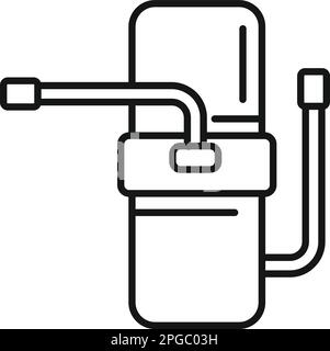 Vecteur de contour d'icône de filtre à eau moderne. Équipement de traitement. Système de réservoir Illustration de Vecteur