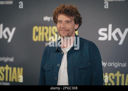 Rome, Italie, 20 mars 2023, Maurizio Lastrico assiste au photocall de l'émission de télévision ''Christian 2'' au cinéma Barberini on 20 mars 2023 à Rome, Italie (photo de Luca Carlino/NurPhoto) Credit: NurPhoto SRL/Alamy Live News Banque D'Images