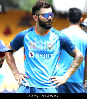 Chennai, Inde. 22nd mars 2023. Session d'entraînement avant 3rd ODI entre l'Australie et l'Inde au stade ma Chidambaram, Chennai. Joueurs de l'équipe indienne. Virat Kohli de en action crédit: Seshadri SUKUMAR/Alamy Live News Banque D'Images