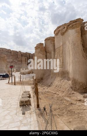 La montagne Al-Qarah ou Jabal Al-Qarah, Al Hofuf Arabie Saoudite Banque D'Images