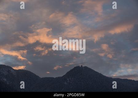 i tramonti nelle dolomiti e gli scorci di paesaggio Banque D'Images