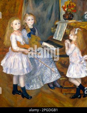 Les filles de Catulle Mendès, Huguette (1871–1964), Claudine (1876–1937) et Helyonne (1879–1955) Auguste Renoir 1888 Banque D'Images