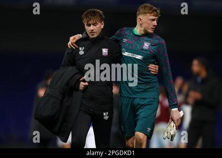 Un Woody Williamson abattu d'Ipswich Town est vu à temps plein - Ipswich Town v West Ham United, FA Youth Cup Sixième Round, Portman Road, Ipswich, Royaume-Uni - 22nd février 2023 Banque D'Images