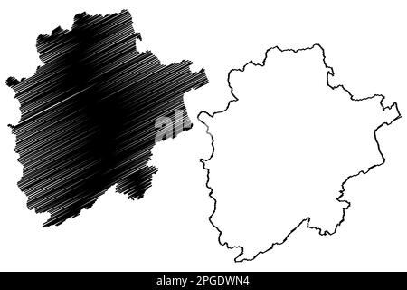 Quartier non métropolitain de Ribble Valley, Borough (Royaume-Uni de Grande-Bretagne et d'Irlande du Nord, comté cérémonial de Lancashire ou Lancs, Angleterre Illustration de Vecteur