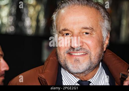 Christian de Sica assiste au Che Tempo Che Fa TV Show on 19 mars 2023 à Milan, Italie (photo par Alessandro Bremec/NurPhoto) crédit: NurPhoto SRL/Alamy Live News Banque D'Images