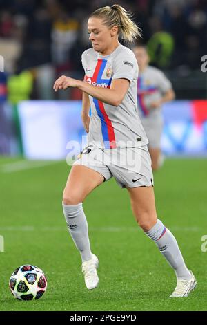 Latina, Latium. 21st mars 2023. Fridolina Rolfo de Barcelone pendant les femmes champions quart de finale de ligue, 1st jambe entre COMME Roma / Barcelone, stade olympique, Italie, 21 mars 2023. AllShotLive/Sipa USA crédit: SIPA USA/Alamy Live News Banque D'Images