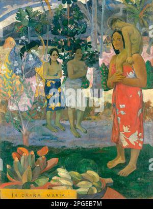 IA Orana Maria (Hail Mary) par Paul Gauguin 1891 Banque D'Images