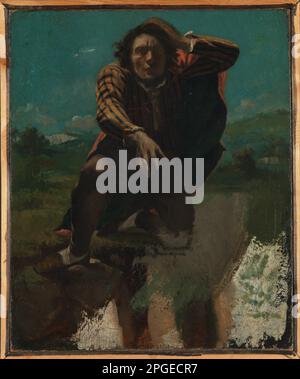 L'homme a fait Mad avec peur ca. 1844 par Gustave Courbet Banque D'Images