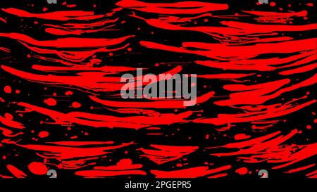 Texture de taches sanglantes sur fond noir. Illustration de Vecteur