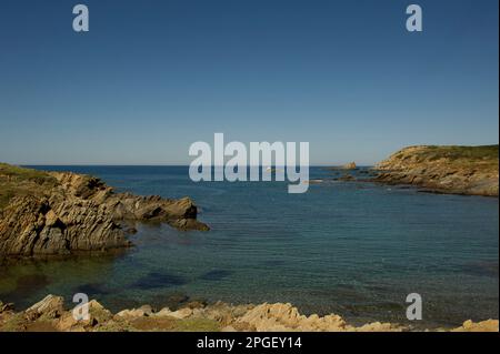 2022 avril 26 - Italie, Sardaigne, Sassari, Stintino, Baia di Coscia di Donna Banque D'Images