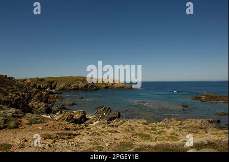 2022 avril 26 - Italie, Sardaigne, Sassari, Stintino, Baia di Coscia di Donna Banque D'Images